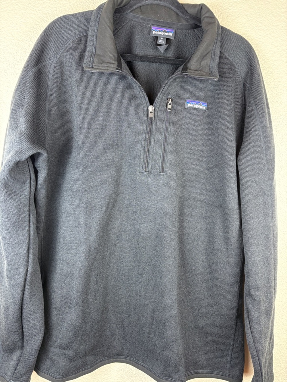 Patagonia Better Sweater 1/4 Zip Men's Black Pullover Fleece Jacket Hiking XL